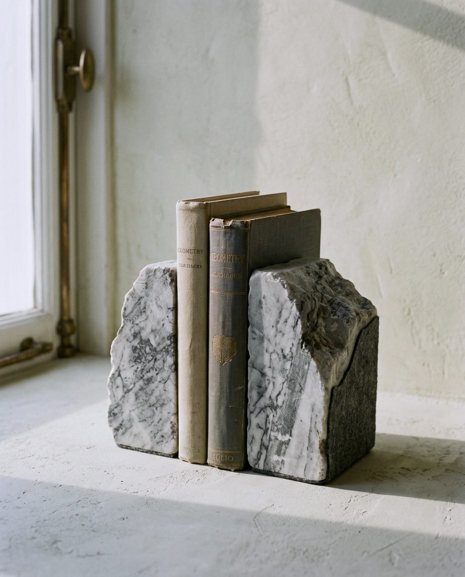 Marble Bookends